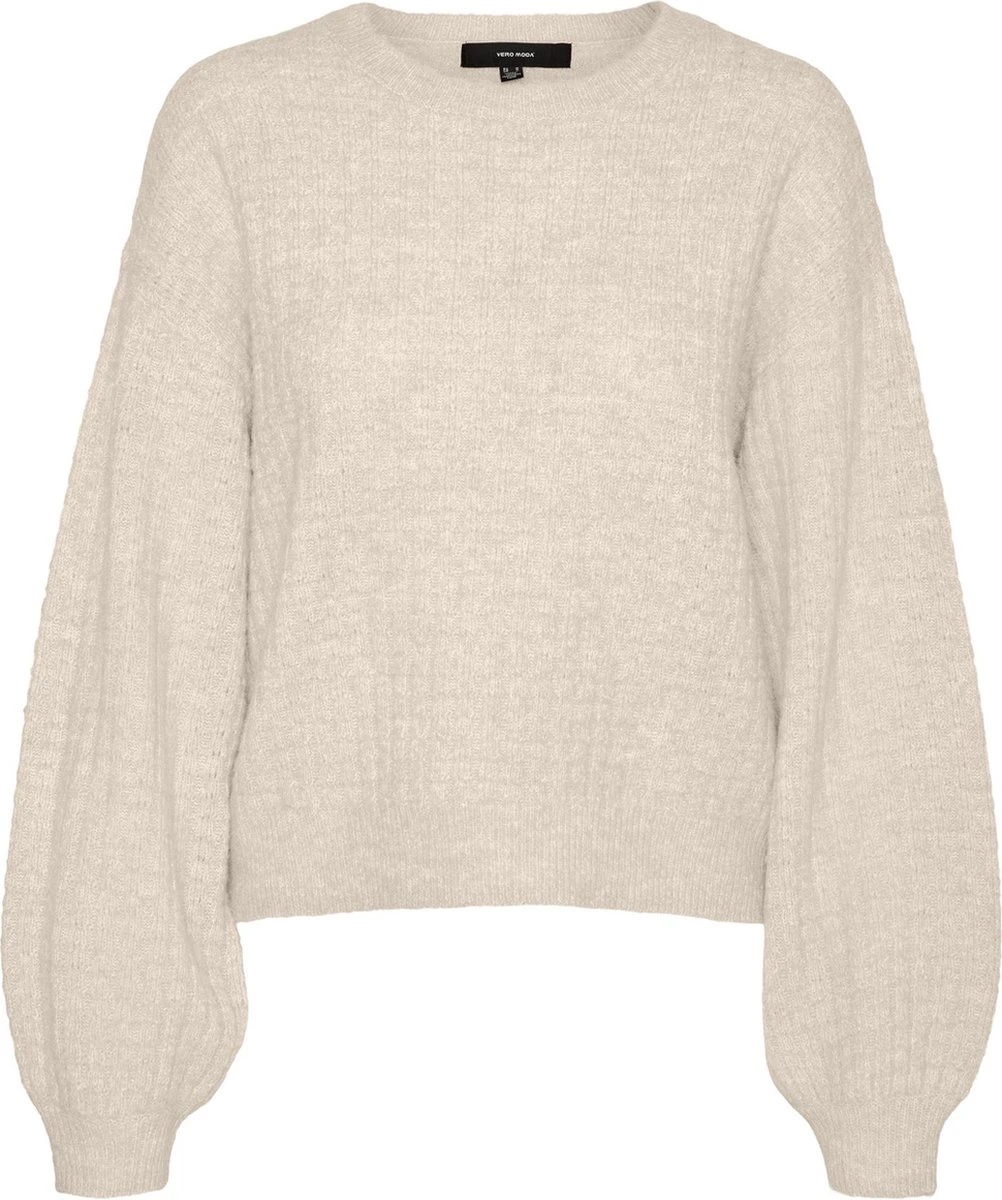 Vero Moda Trui Vmelisa Ls O-neck Pullover Ga Ep 10278939 Birch/w Melange Dames Maat - M 1 Vero Moda Trui Vmelisa Ls O-neck Pullover Ga Ep 10278939 Birch/w Melange Dames Maat - M