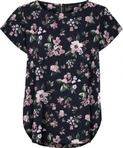 VERO MODA VMSAKI SS ZIP TOP AOP WVN GA NOOS Dames Top - Maat XXL