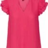 Vero Moda Blouse Vmhailey Capsleeve Top Wvn Ce 10287724 Pink Yarrow Dames Maat - XL