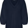 VERO MODA VMSONJA 3/4 V-NECK TOP JRS BTQ Dames Top - Maat M
