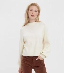 VERO MODA VMNANCY HIGHNECK VOLUME BLOUSE GA BOO Dames Trui - Maat M