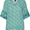 Vero Moda Blouse Vmbani 2/4 V-neck Top Wvn Exp 10295467 Boulder/green Bani Dames Maat - S