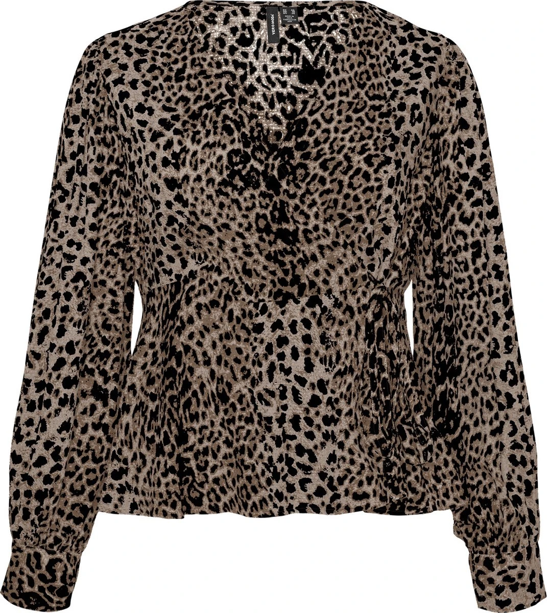 VERO MODA VMKITTIE MDOT LS WRAP TOP WVN CUR Dames Top - Maat 52 1 VERO MODA VMKITTIE MDOT LS WRAP TOP WVN CUR Dames Top - Maat 52