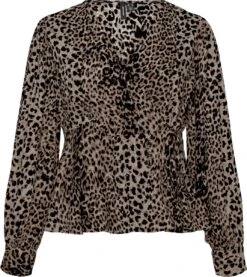 VERO MODA VMKITTIE MDOT LS WRAP TOP WVN CUR Dames Top - Maat 48