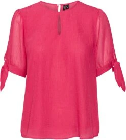 Vero Moda Blouse Vmhailey Ss Tie Top Wvn Ce 10287725 Pink Yarrow Dames Maat - L
