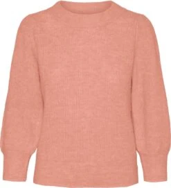 Vero Moda Trui Vmvigga 3/4 Rib Pullover Ga Boo Rep 10277742 Georgia Peach Dames Maat - S