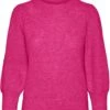Vero Moda VMVIGGA 3/4 RIB PULLOVER GA BOO REP Dames Trui Pink Yarrow - Maat M