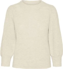 Vero Moda VMVIGGA 3/4 RIB PULLOVER GA BOO REP Dames Trui Birch - Maat L