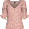 Vero Moda Blouse Vmrani 2/4 Shirt Wvn Lcs 10283520 Georgia Peach/rani Dames Maat - S