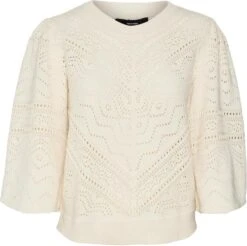 Vero Moda Trui Vmbernadette 2/4 O-neck Pullover Bo 10283016 Birch Dames Maat - M