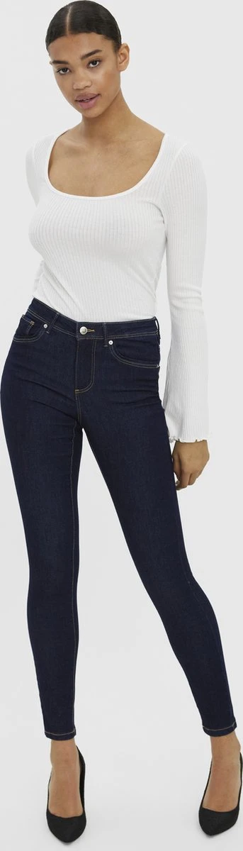 VERO MODA VMTANYA MR S PIPING JEANS VI3244 Dames Jeans - Maat XS X L34 3 VERO MODA VMTANYA MR S PIPING JEANS VI3244 Dames Jeans - Maat XS X L34 - Afbeelding 3