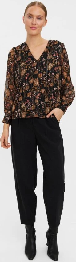 VERO MODA VMMINA L/S V-NECK TOP WVN BTQ Dames Top - Maat M -Vero Moda 351x1200