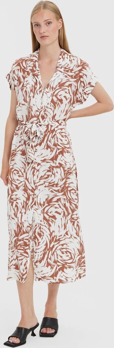 Vero Moda VMANI BEA SS CALF DRESS WVN GA 2 Vero Moda VMANI BEA SS CALF DRESS WVN GA - Afbeelding 2