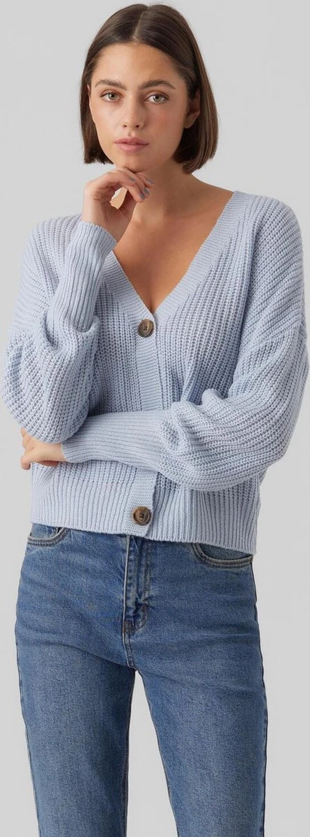 VERO MODA VMLEA LS V-NECK CUFF CARDIGAN NOOS Dames Vest - Maat L 4 VERO MODA VMLEA LS V-NECK CUFF CARDIGAN NOOS Dames Vest - Maat L - Afbeelding 4