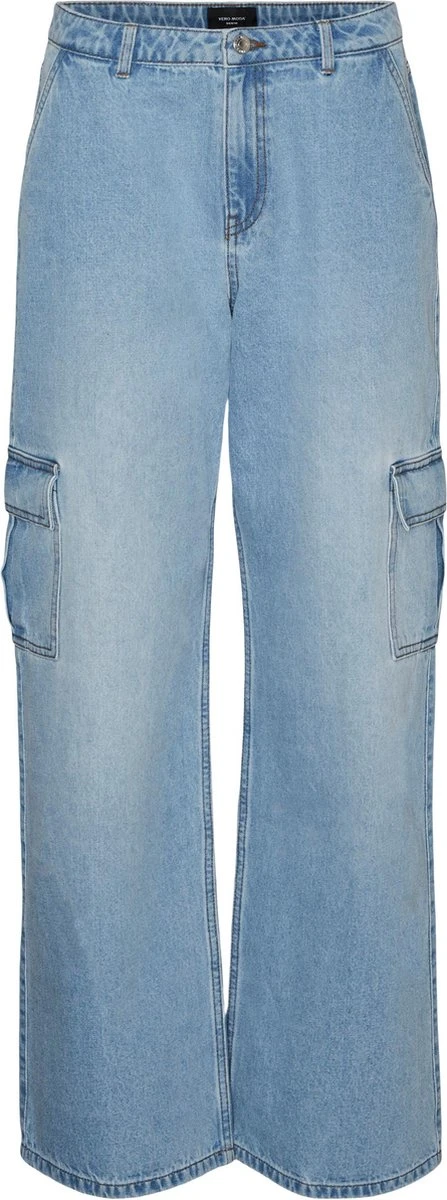 Vero Moda VMNORTH MR LOOSE STR CARGO JEANS VI3331 Dames Broek Medium Blue Denim - Maat 29 X "32 1 Vero Moda VMNORTH MR LOOSE STR CARGO JEANS VI3331 Dames Broek Medium Blue Denim - Maat 29 X "32