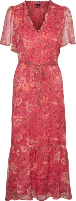 VERO MODA VMSILO SS 7/8 DRESS WVN BTQ Dames Jurk - Maat M