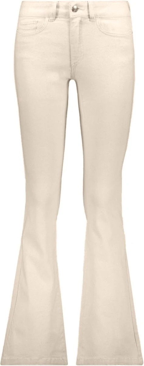 VERO MODA VMSCARLET MR SKINNY FLARED JEANS ECRU Dames Jeans - Maat L X L32 2 VERO MODA VMSCARLET MR SKINNY FLARED JEANS ECRU Dames Jeans - Maat L X L32 - Afbeelding 2
