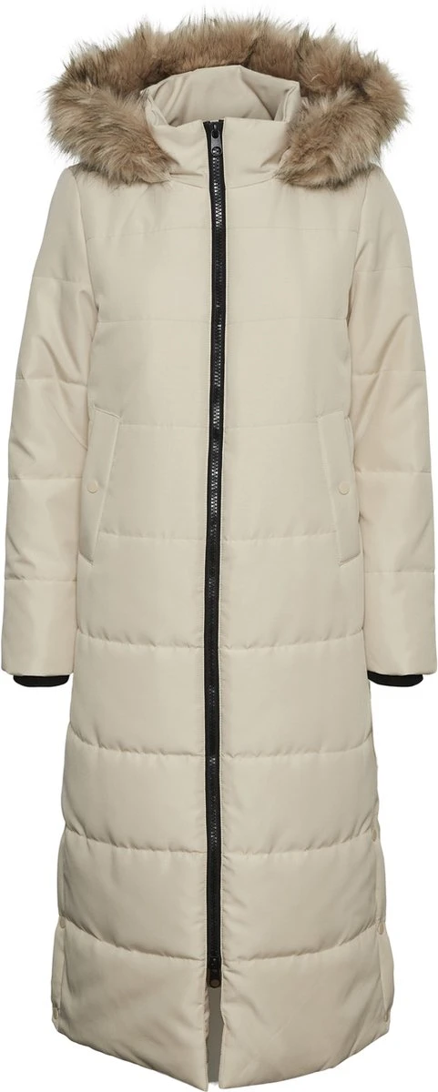 VERO MODA CURVE VMADDISON LONG COAT CUR Dames Jas - Maat 48 1 VERO MODA CURVE VMADDISON LONG COAT CUR Dames Jas - Maat 48