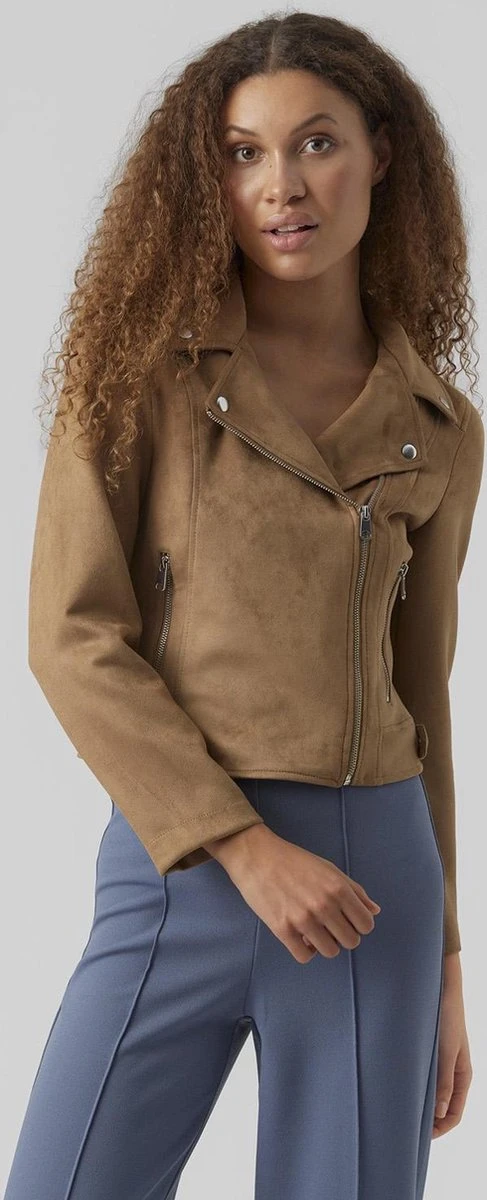 Vero Moda Jas Vmjose Short Faux Suede Jacket Boos 10277575 Tigers Eye Dames Maat - L 2 Vero Moda Jas Vmjose Short Faux Suede Jacket Boos 10277575 Tigers Eye Dames Maat - L - Afbeelding 2