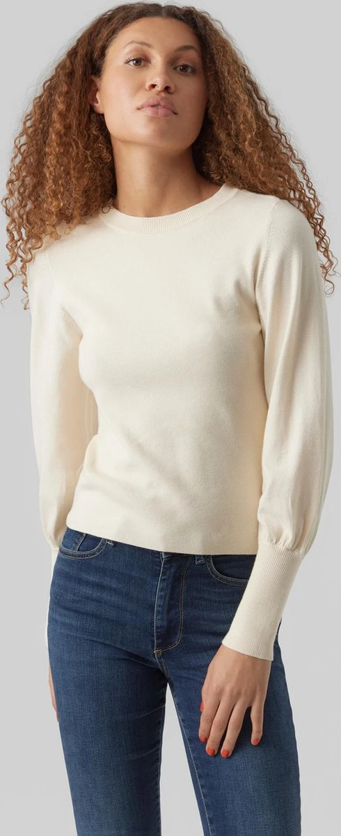 Vero Moda Trui Vmhollykarispuff Ls O-neck Pullov G 10277805 Birch Dames Maat - M 2 Vero Moda Trui Vmhollykarispuff Ls O-neck Pullov G 10277805 Birch Dames Maat - M - Afbeelding 2