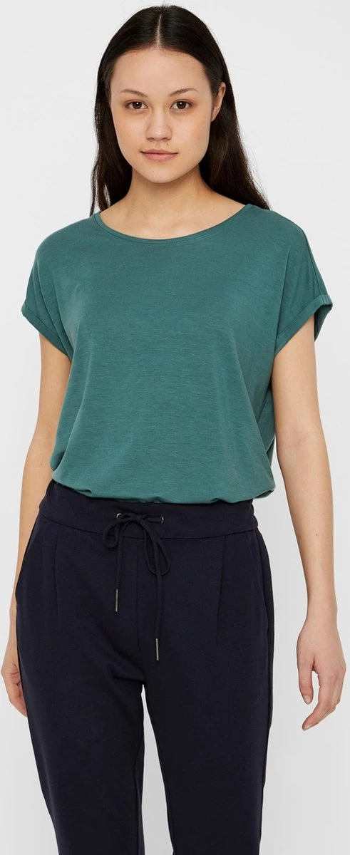 Vero Moda T-shirt Vmava Plain Ss Top Ga Noos 10187159 North Atlantic Dames Maat - M 2 Vero Moda T-shirt Vmava Plain Ss Top Ga Noos 10187159 North Atlantic Dames Maat - M - Afbeelding 2