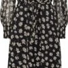 Vero Moda Jurk Vmpica L/s V-neck 7/8 Dress Wvn Btq Black Dames Maat - XL