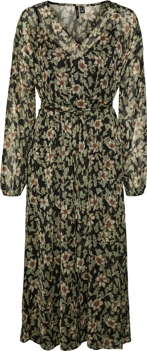 VERO MODA VMLIA L/S 7/8 DRESS WVN BTQ Dames Jurk - Maat XL 1 VERO MODA VMLIA L/S 7/8 DRESS WVN BTQ Dames Jurk - Maat XL