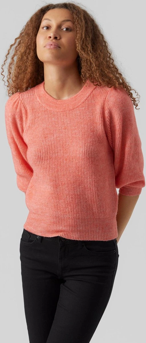 Vero Moda Trui Vmvigga 3/4 Rib Pullover Ga Boo Rep 10277742 Georgia Peach Dames Maat - M 2 Vero Moda Trui Vmvigga 3/4 Rib Pullover Ga Boo Rep 10277742 Georgia Peach Dames Maat - M - Afbeelding 2