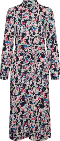 VERO MODA VMBONNI BAY LS CALF SHIRT DRESS WVN LCS Dames Jurk - Maat M