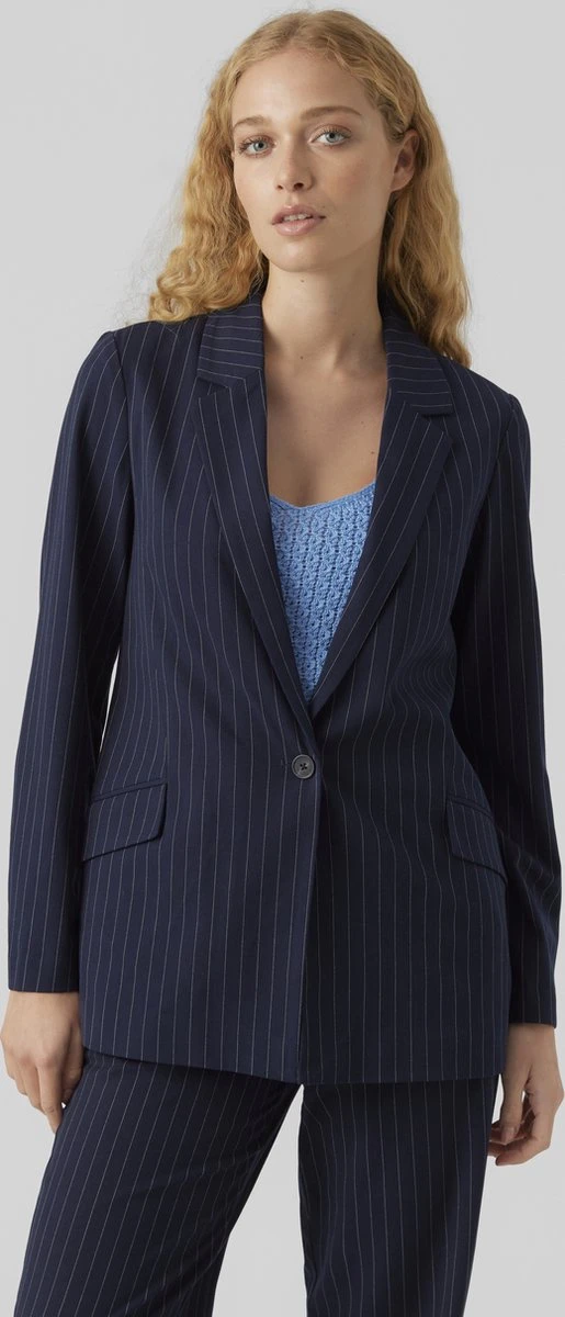 VERO MODA VMLISTAKIA LS PINSTRIPE BLAZER BOO Dames Blazer - Maat M 5 VERO MODA VMLISTAKIA LS PINSTRIPE BLAZER BOO Dames Blazer - Maat M - Afbeelding 5