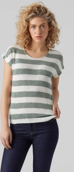 VERO MODA VMWIDE STRIPE S/L TOP GA JRS NOOS Dames Top - Maat L -Vero Moda 516x1200