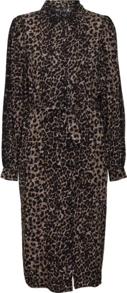 VERO MODA VMKITTIE MDOT LS CALF SHIRT DRESS WVN Dames Jurk - Maat M