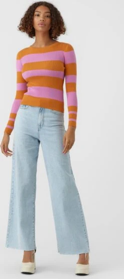 VERO MODA VMALVA LS O-NECK STRIPE PULLOVE BOO Dames Trui - Maat L -Vero Moda 535x1200 1