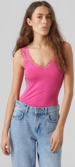 Vero Moda Top Vmrosa Sl Top Jrs Noos 10287348 Pink Yarrow Dames Maat - M -Vero Moda 540x1200