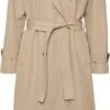 Vero Moda Jas Vmchloe Long Trenchcoat Boos 10278917 Silver Mink Dames Maat - M