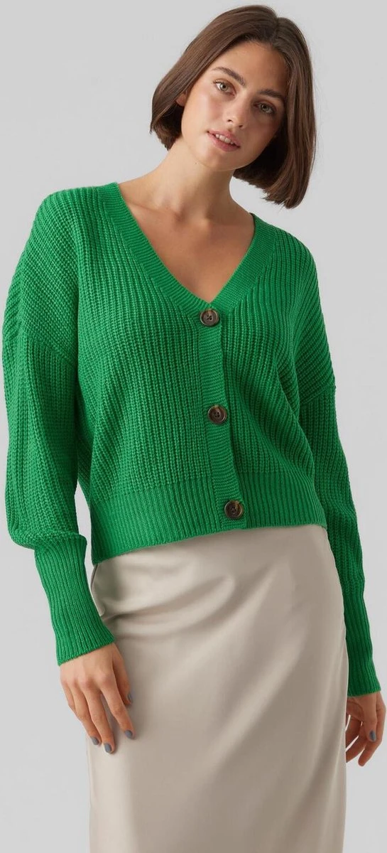 VERO MODA VMLEA LS V-NECK CUFF CARDIGAN NOOS Dames Vest - Maat XXL 2 VERO MODA VMLEA LS V-NECK CUFF CARDIGAN NOOS Dames Vest - Maat XXL - Afbeelding 2