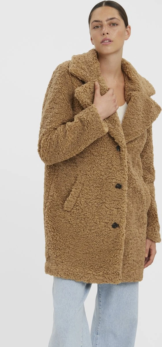 VERO MODA VMKYLIE AW22 TEDDY COAT BOOS Dames Jas - Maat XL 2 VERO MODA VMKYLIE AW22 TEDDY COAT BOOS Dames Jas - Maat XL - Afbeelding 2