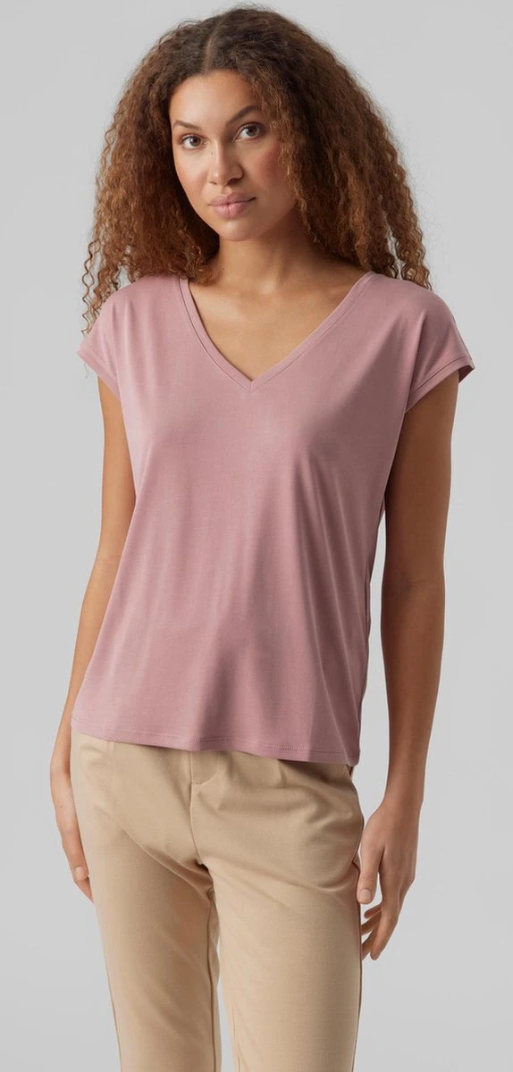 Vero Moda T-shirt Vmfilli Ss V-neck Tee Ga Noos 10247666 Nostalgia Rose Dames Maat - L 2 Vero Moda T-shirt Vmfilli Ss V-neck Tee Ga Noos 10247666 Nostalgia Rose Dames Maat - L - Afbeelding 2