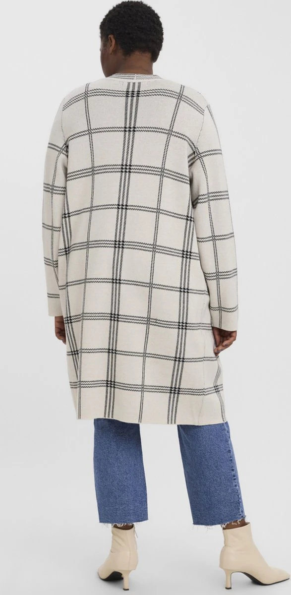 VERO MODA CURVE VMGOLD NEEDLE LS LONG OPEN COATIGA CURVE Dames Vest - Maat M-46/48 3 VERO MODA CURVE VMGOLD NEEDLE LS LONG OPEN COATIGA CURVE Dames Vest - Maat M-46/48 - Afbeelding 3