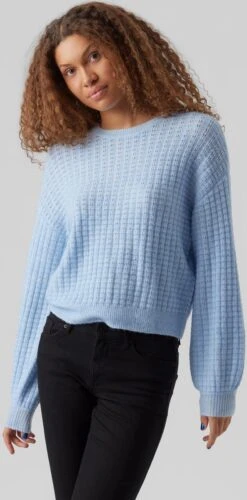 Vero Moda Trui Vmelisa Ls O-neck Pullover Ga Ep 10278939 Skyway/melange Dames Maat - M 8 Vero Moda Trui Vmelisa Ls O-neck Pullover Ga Ep 10278939 Skyway/melange Dames Maat - M -Vero Moda 593x1200 5
