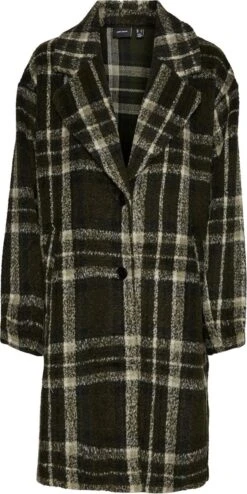VERO MODA CURVE VMCASSANDRA CHECK COAT CURVE Dames Jas - Maat 48
