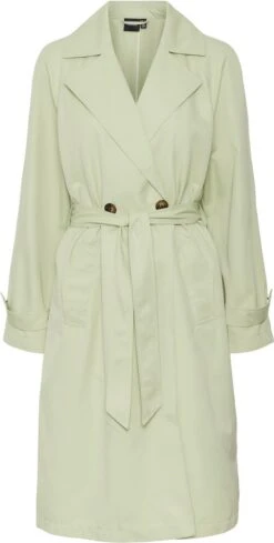 VERO MODA VMLOU LONG TRENCHCOAT NOOS Dames Trenchcoat Reseda - Maat L