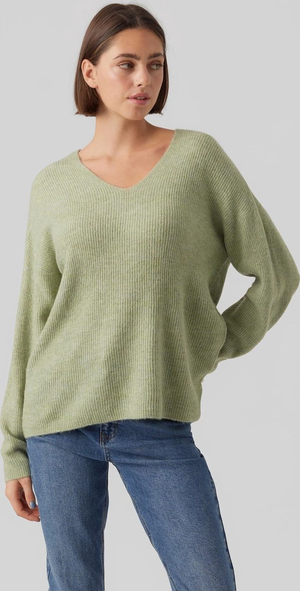 VERO MODA VMCREWLEFILE LS V-NECK BLOUSE NOOS Dames Trui - Maat M 6 VERO MODA VMCREWLEFILE LS V-NECK BLOUSE NOOS Dames Trui - Maat M - Afbeelding 6