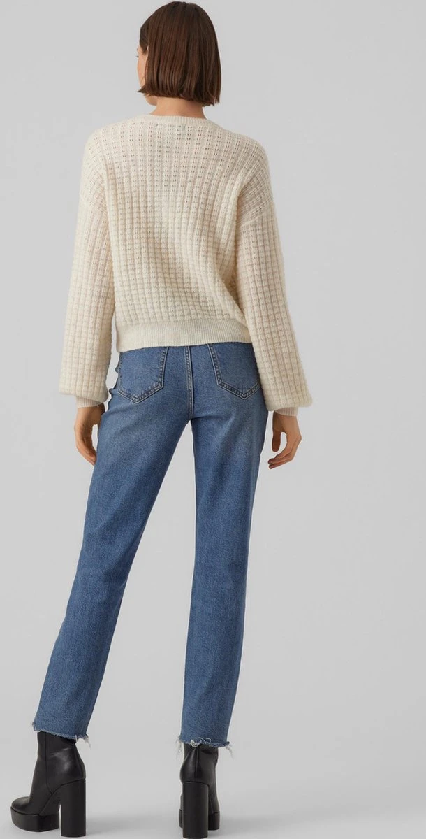 Vero Moda Trui Vmelisa Ls O-neck Pullover Ga Ep 10278939 Birch/w Melange Dames Maat - M 3 Vero Moda Trui Vmelisa Ls O-neck Pullover Ga Ep 10278939 Birch/w Melange Dames Maat - M - Afbeelding 3