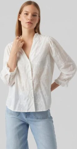 VERO MODA VMSALA 3/4 SHIRT WVN BTQ Dames Blouse - Maat XL -Vero Moda 619x1200 1