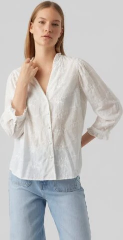 VERO MODA VMSALA 3/4 SHIRT WVN BTQ Dames Blouse - Maat XL -Vero Moda 619x1200
