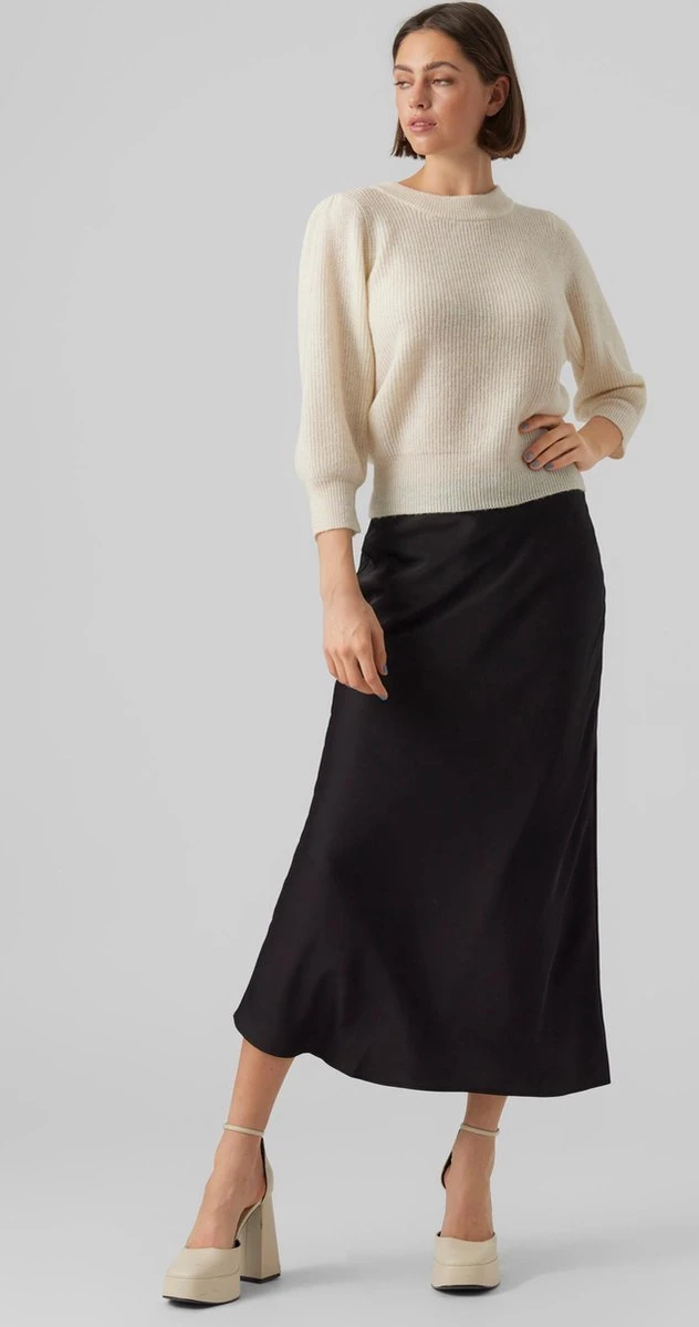 Vero Moda VMVIGGA 3/4 RIB PULLOVER GA BOO REP Dames Trui Birch - Maat M 8 Vero Moda VMVIGGA 3/4 RIB PULLOVER GA BOO REP Dames Trui Birch - Maat M - Afbeelding 8