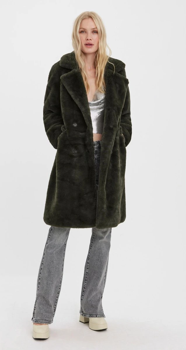 VERO MODA VMSUIELLY LONG FAUX FUR COAT BOOS Dames Jas - Maat M 5 VERO MODA VMSUIELLY LONG FAUX FUR COAT BOOS Dames Jas - Maat M - Afbeelding 5