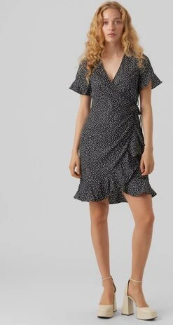 VERO MODA VMHENNA 2/4 WRAP FRILL DRESS WVN Dames Jurk - Maat XXL -Vero Moda 640x1200 1