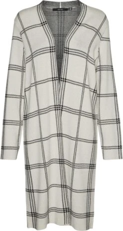 VERO MODA CURVE VMGOLD NEEDLE LS LONG OPEN COATIGA CURVE Dames Vest - Maat M-46/48